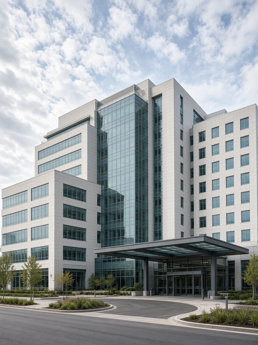 Large modern hospital building exterior